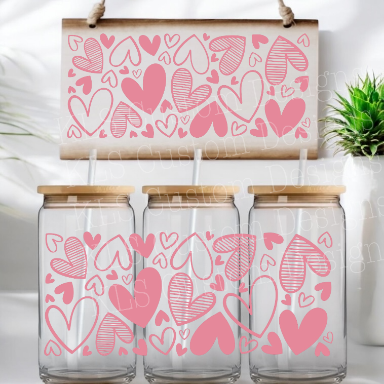 Y2 Libbey Hearts UV DTF Wrap