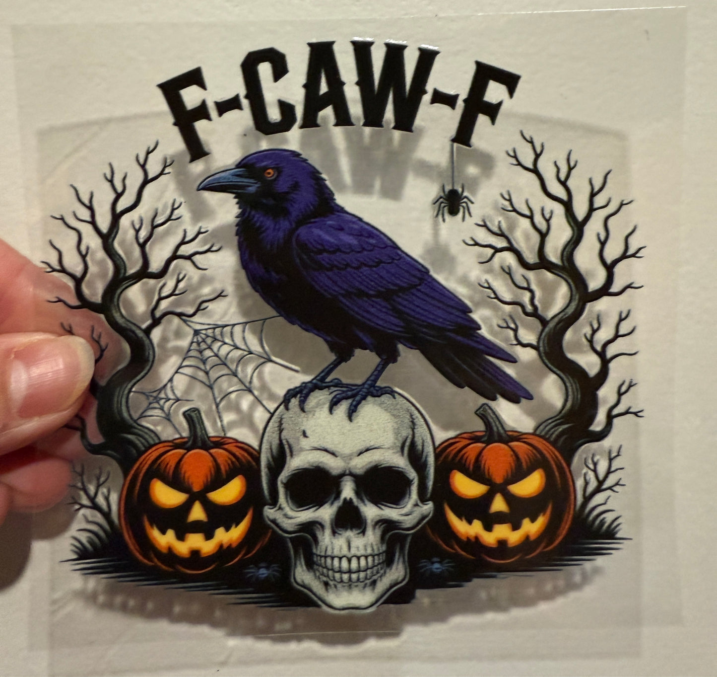 21B F Caw F 4” Tall UV DTF Decal