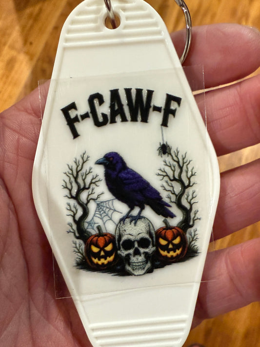 Keychain F Caw F Crow UV DTF Decal