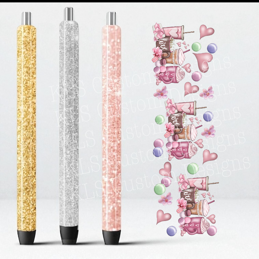 12G Love Coffee Cups UV DTF Pen Wrap