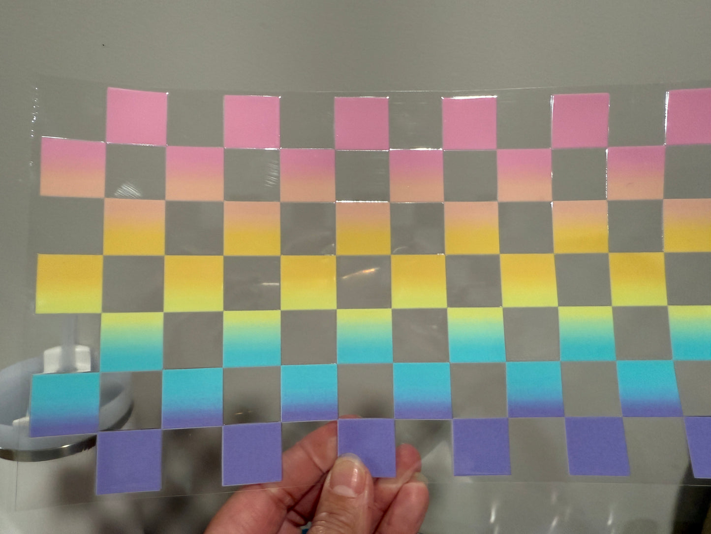 G7 Checkered Pattern UV DTF Wrap