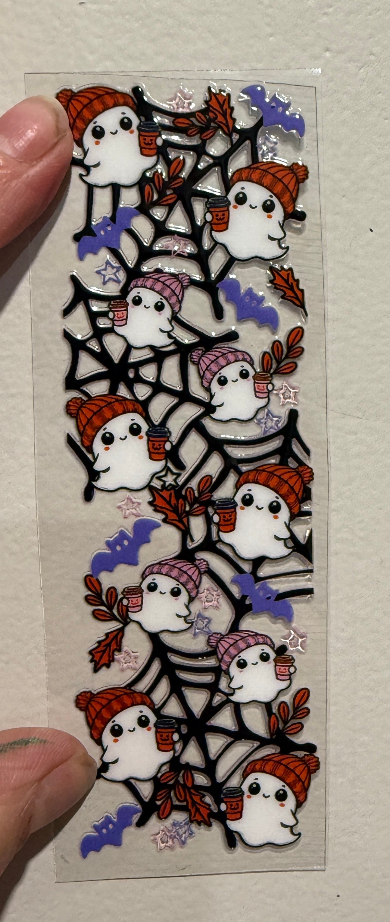 13B Halloween Ghost w/ Coffee UV DTF Pen Wrap