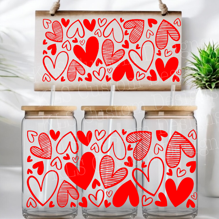 Y2 Libbey Hearts UV DTF Wrap