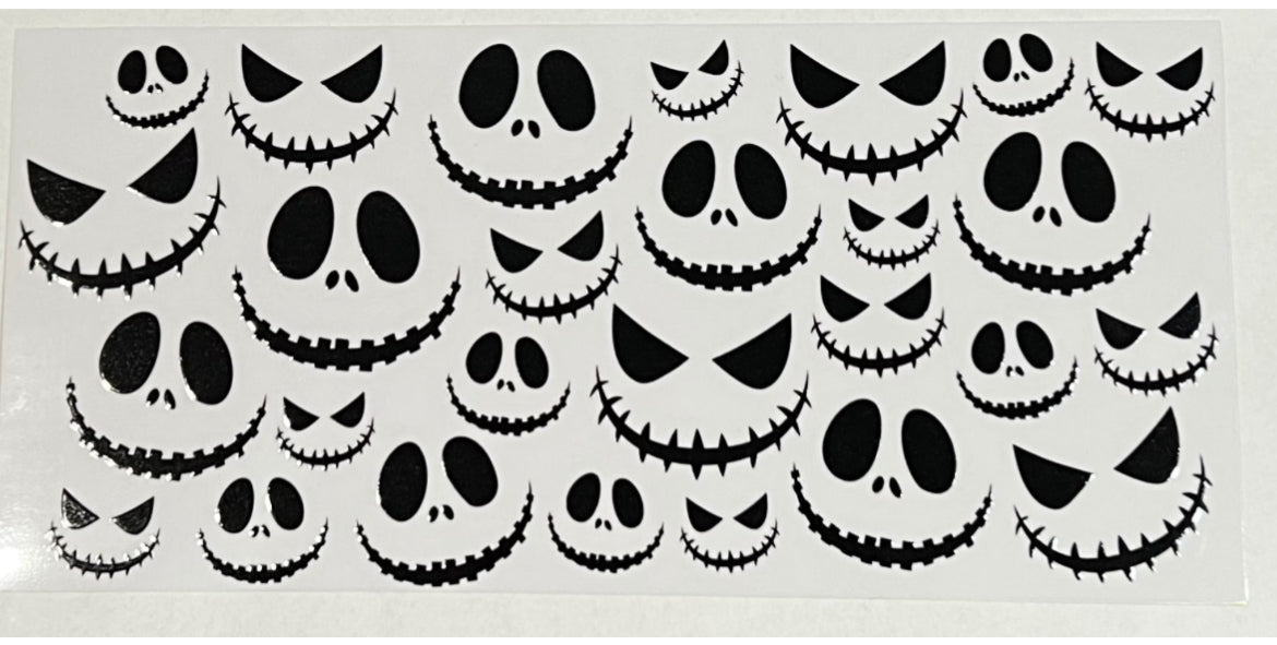 G1 Skeleton Faces Wrap UV DTF Wrap