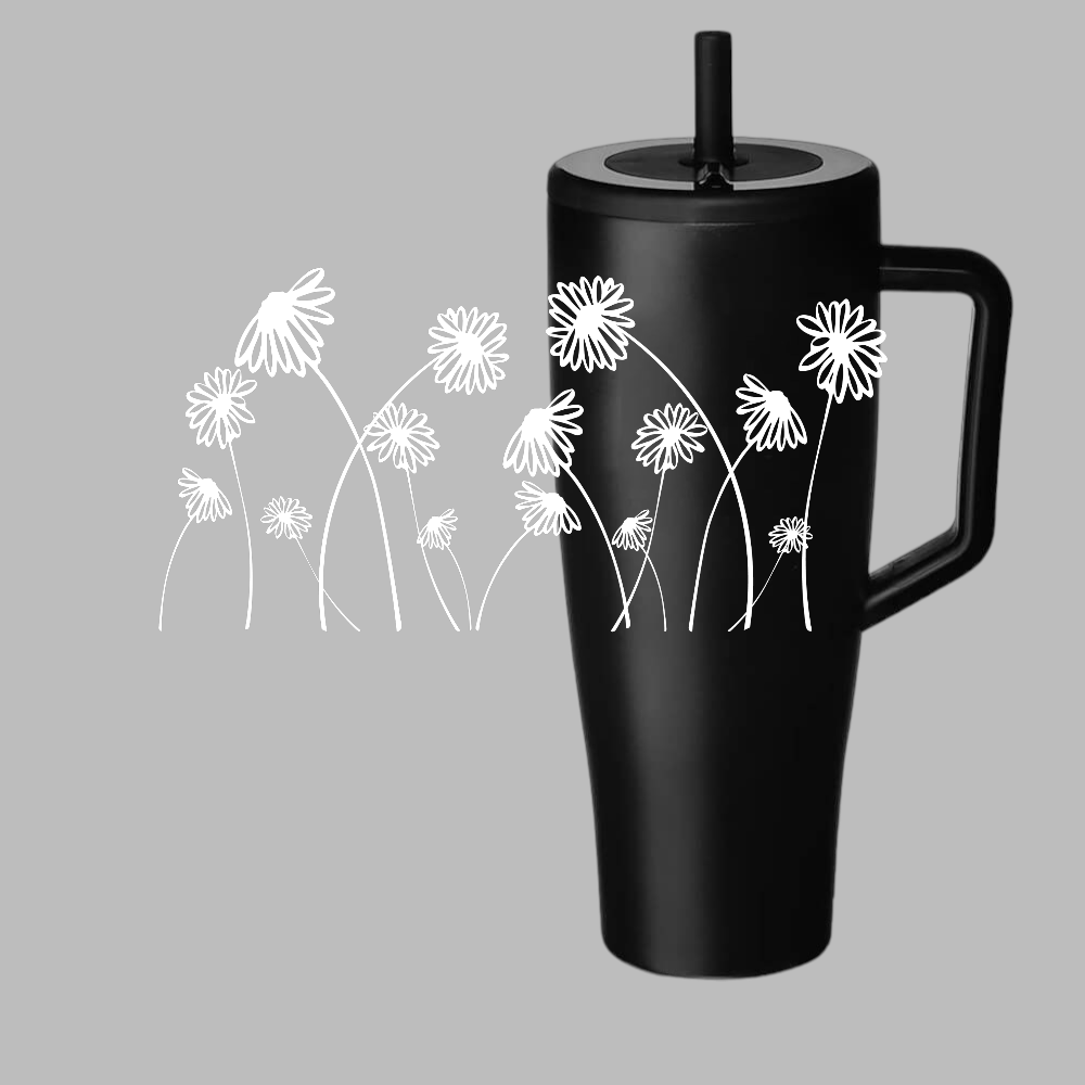 13G 30 OZ Wild Daisies UV DTF Wrap
