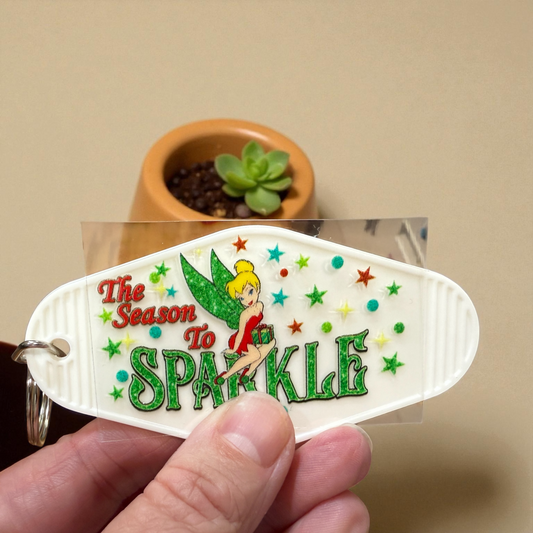 Keychain Tis The Season To Sparkle UV DTF Decal