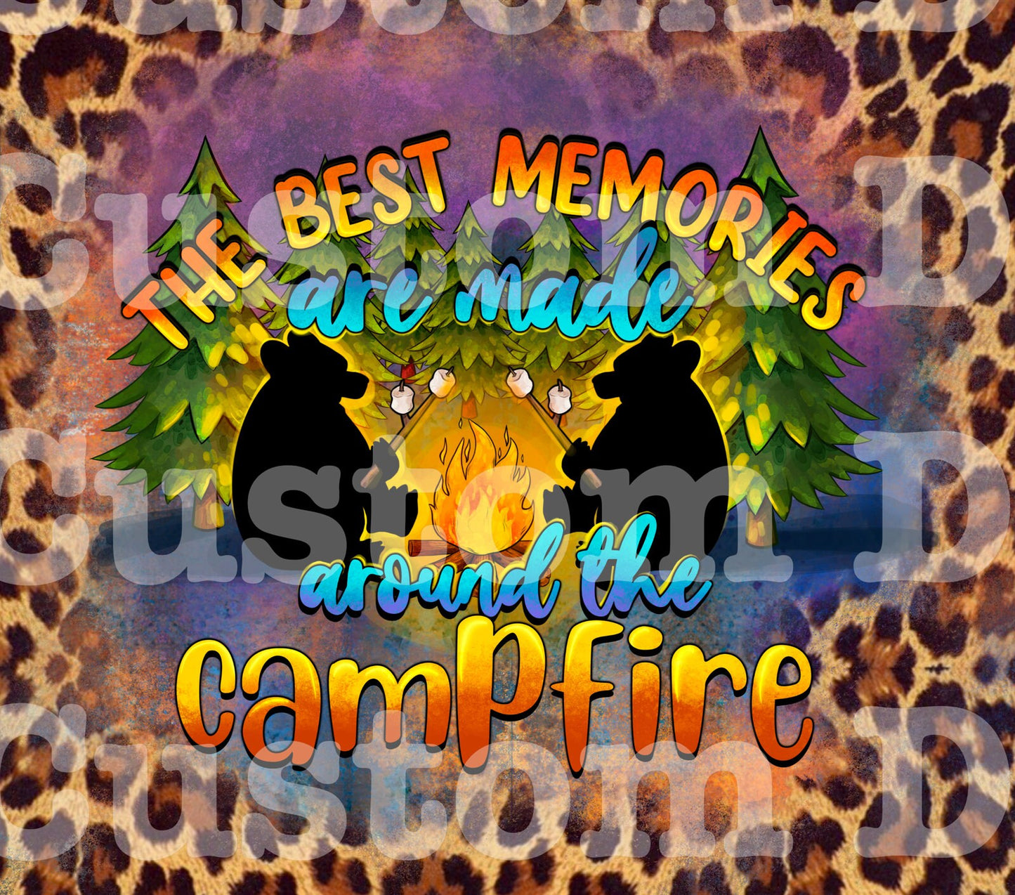 The Best Memories Are Made Around The Campfire 20 Oz Skinny Permanent Vinyl