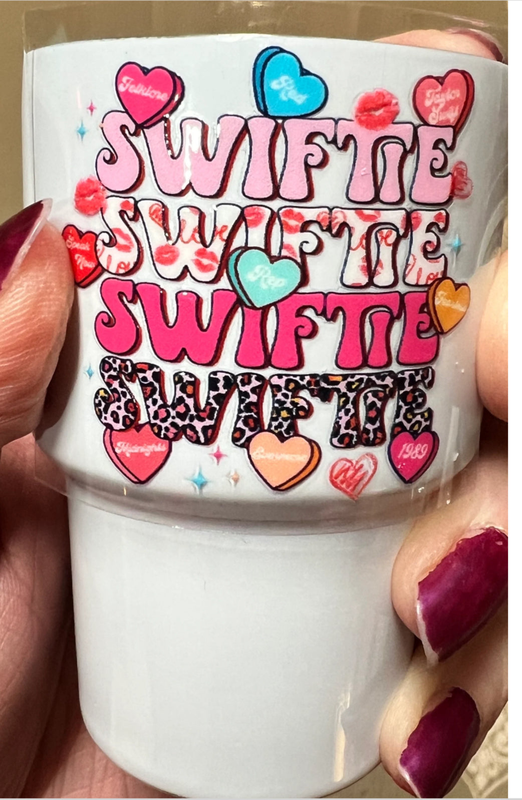 Mini Swiftie 1.65” x 1.5” UV DTF Decal