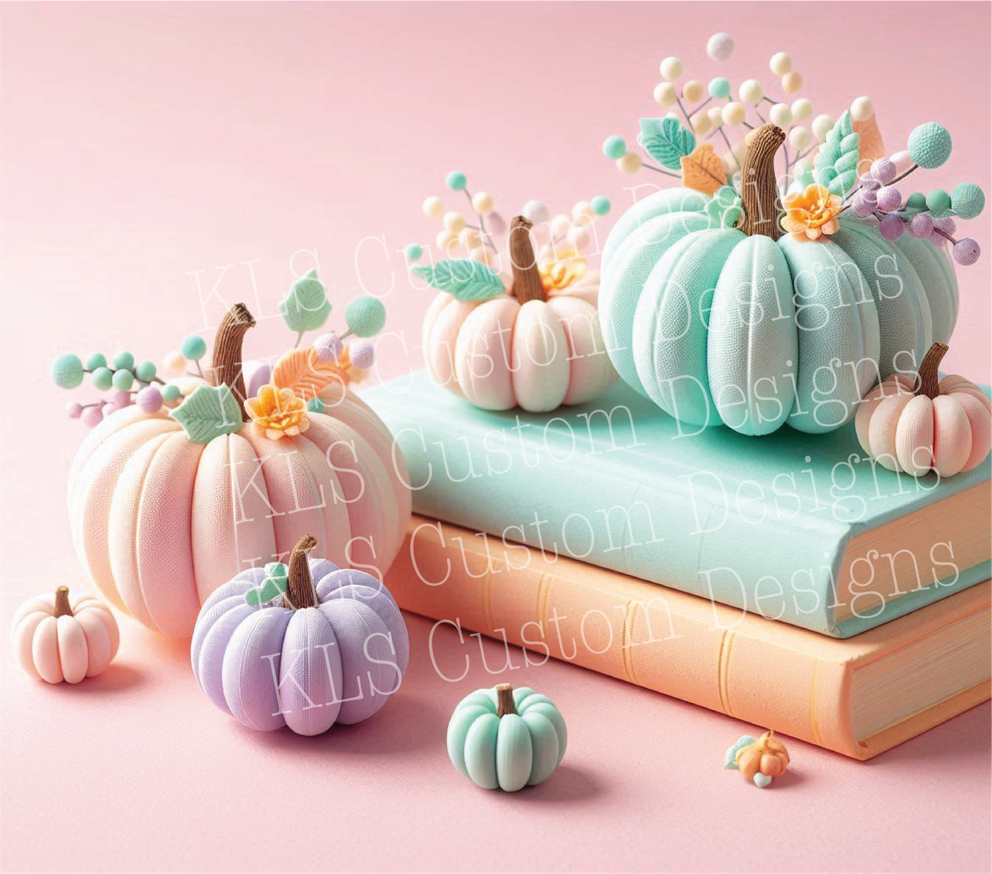 Pastel Pumpkins 20 Oz Skinny Permanent Vinyl