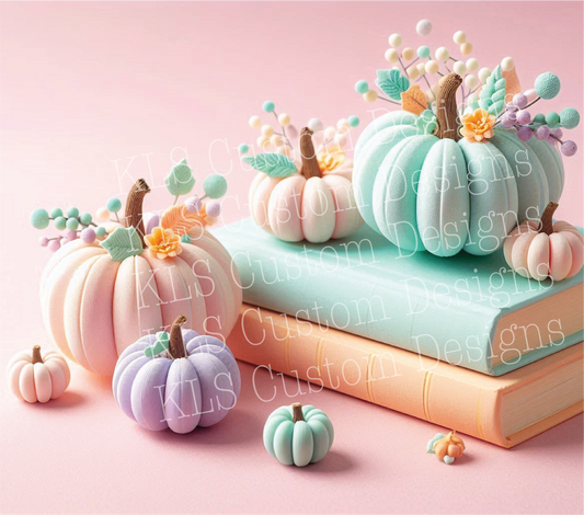 Pastel Pumpkins 20 Oz Skinny Permanent Vinyl