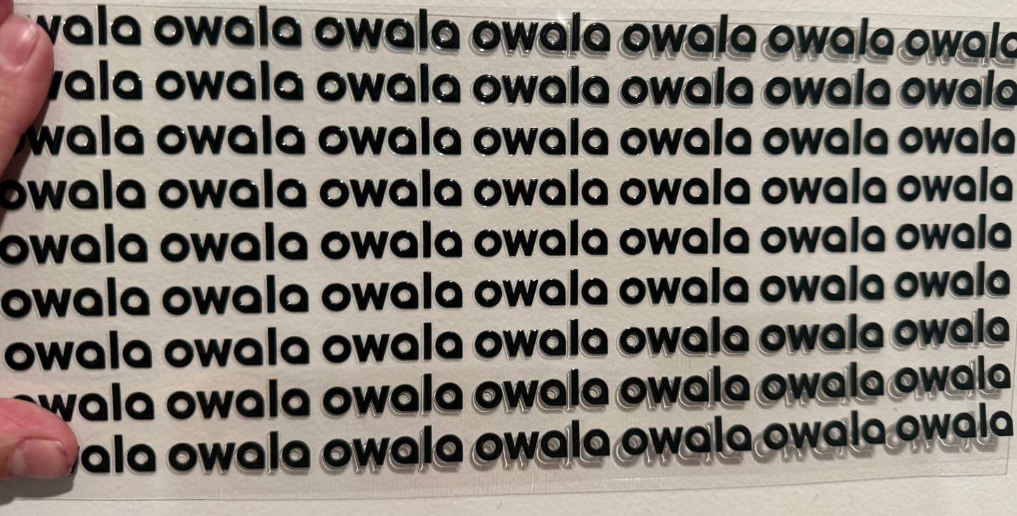 Y3 Ow Logo Clip Sheet - Two to Three days lead time.