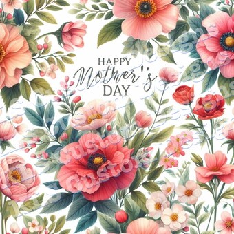 Mother’s Day Floral Poppies 20 Oz Skinny Permanent Vinyl