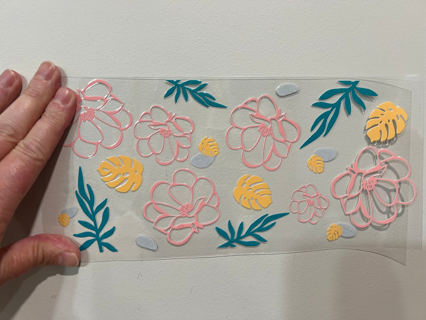 G2 Tropical Floral Silhouette UV DTF Wrap