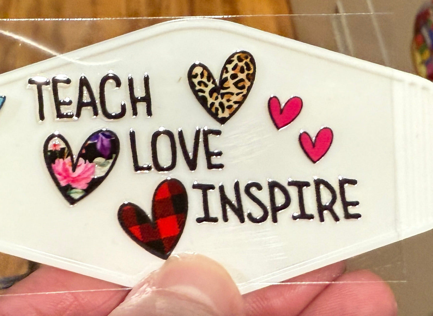 Keychain Teacher Front And Back Set UV DTF Decal