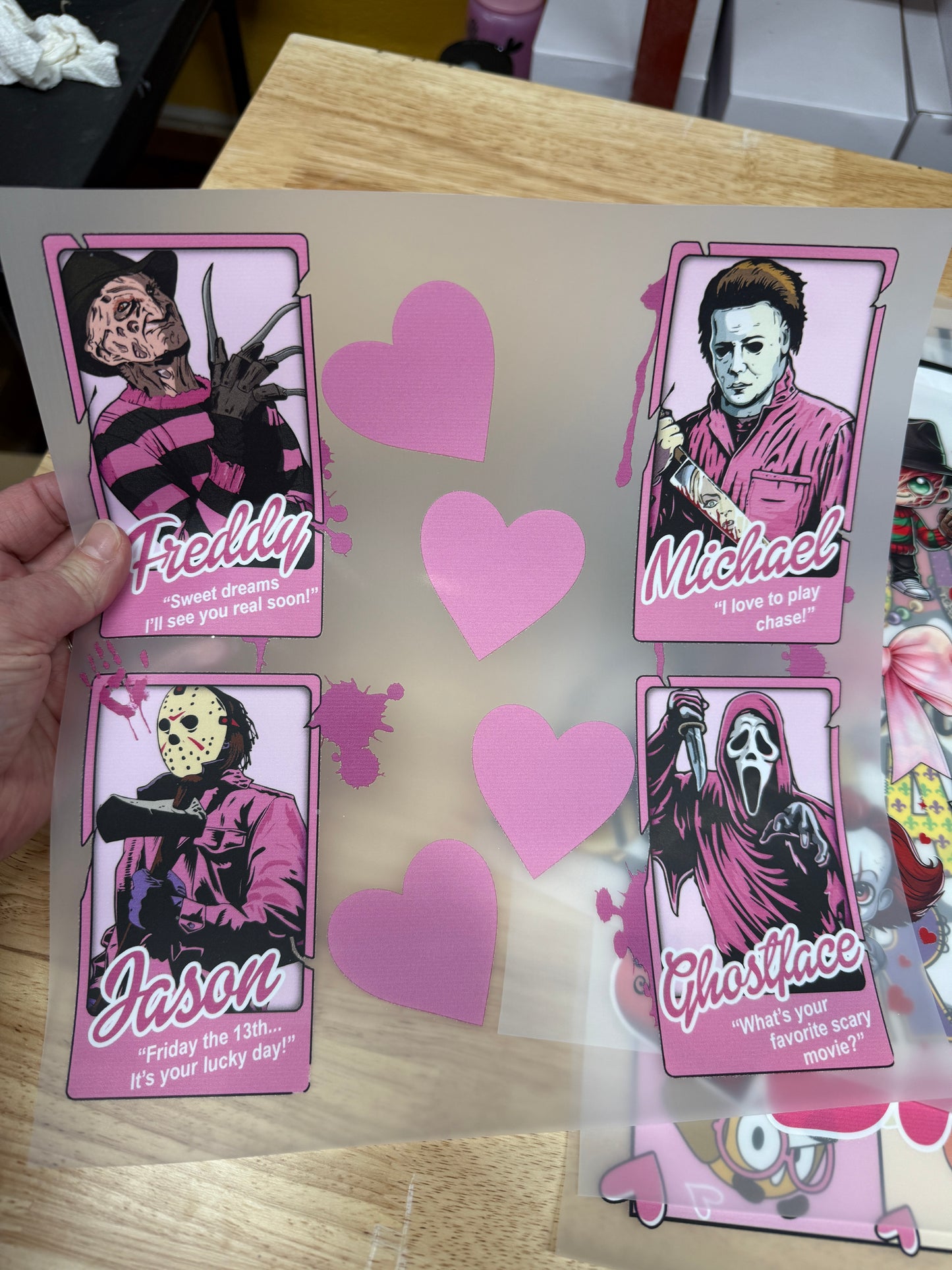 Horror Card Heart Collection Ready To Press DTF Print