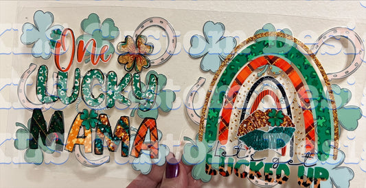 B1 One Lucky Mama UV DTF Wrap