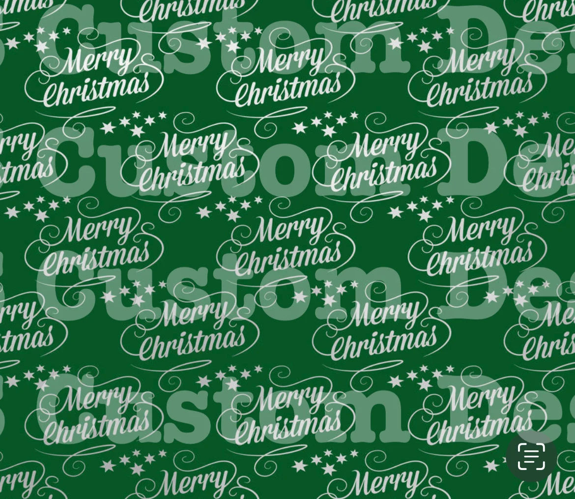 Green Merry Christmas 20 Oz Skinny Permanent Vinyl