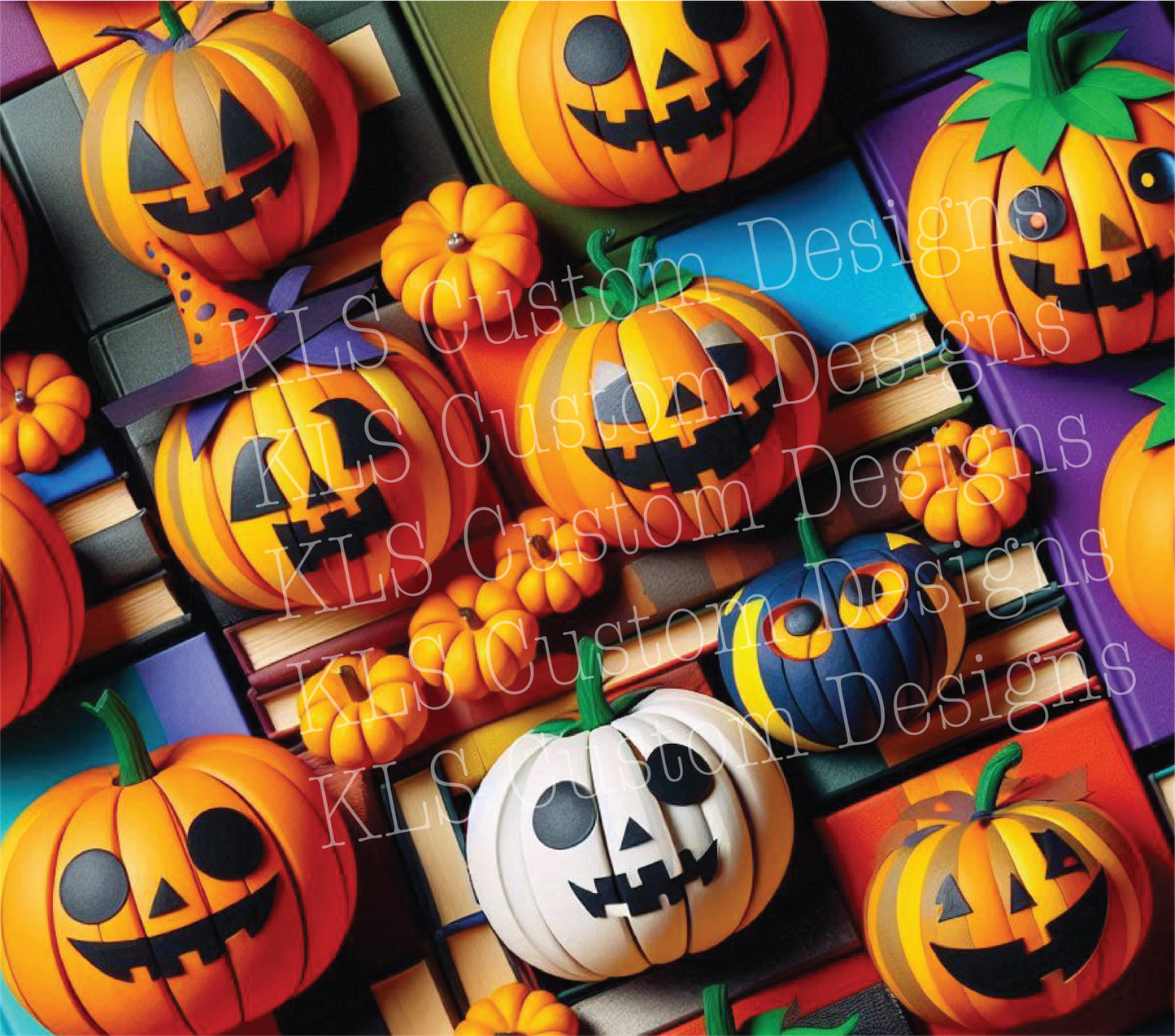 Colorful Jack O Lanterns 20 Oz Skinny Permanent Vinyl