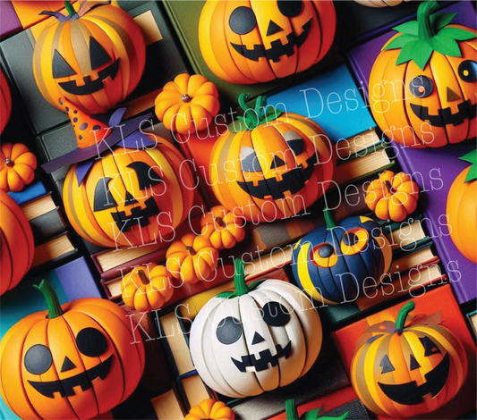 Colorful Jack O Lanterns 20 Oz Skinny Permanent Vinyl