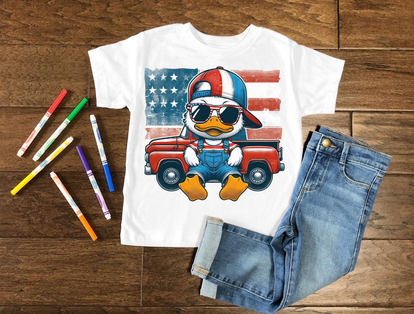 Patriotic Duck Ready To Press DTF Print