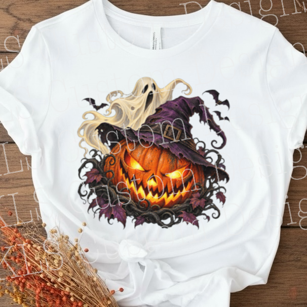 Scary Jack-o-Lantern Ready to Press DTF Print