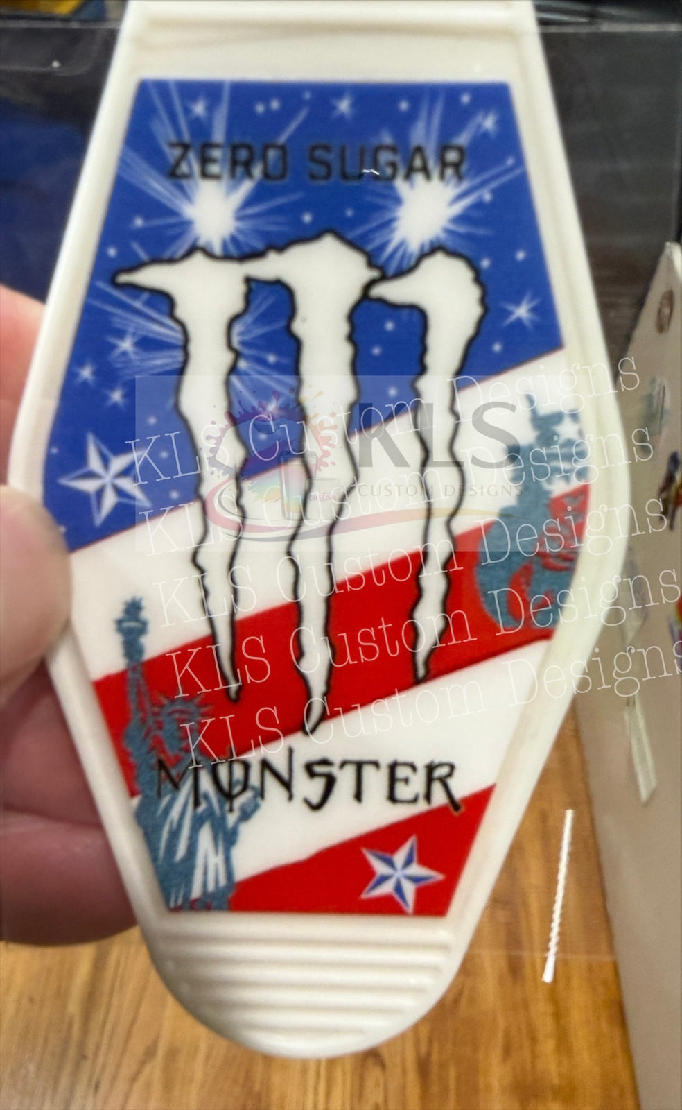 Keychain American Caffeine UV DTF Decal