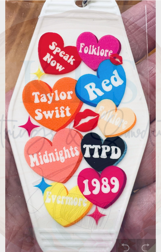 Keychain Conversation Hearts UV DTF Decal