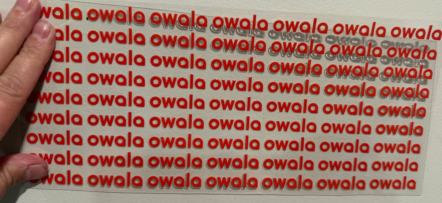 Y3 Ow Logo Clip Sheet - Two to Three days lead time.
