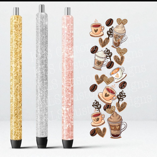 13P Coffee Cups UV DTF Pen Wrap