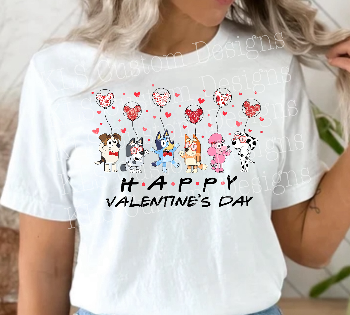 Heart Balloons Dog Ready To Press DTF Print