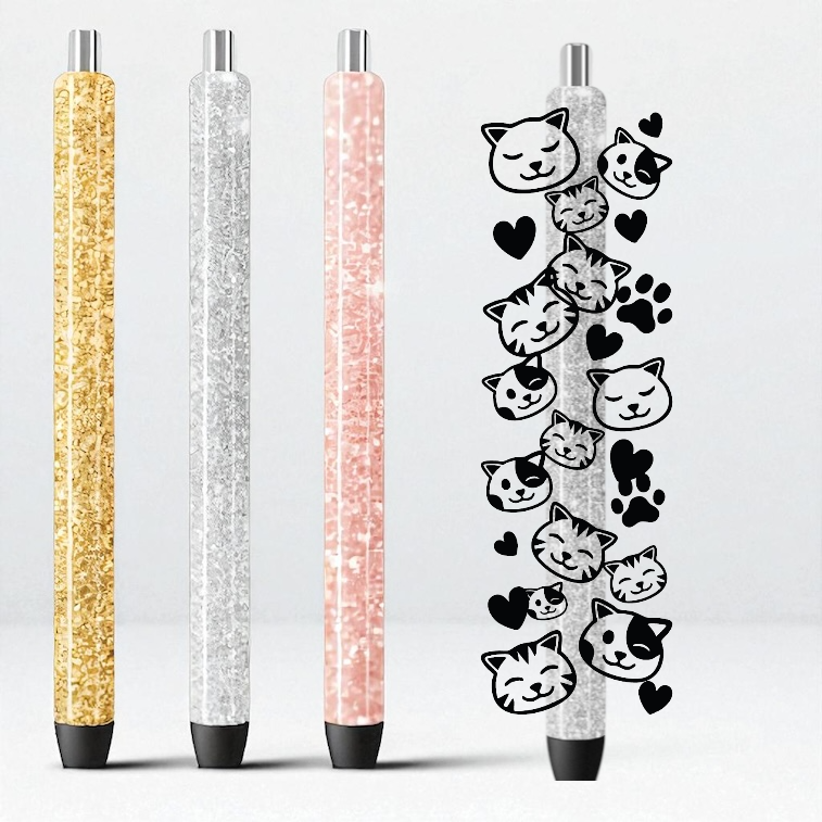 26G Cat Faces UV DTF Pen Wrap