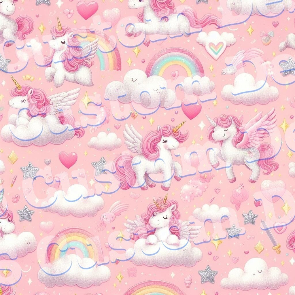 Pink Unicorn Pegasus 20 Oz Skinny Permanent Vinyl