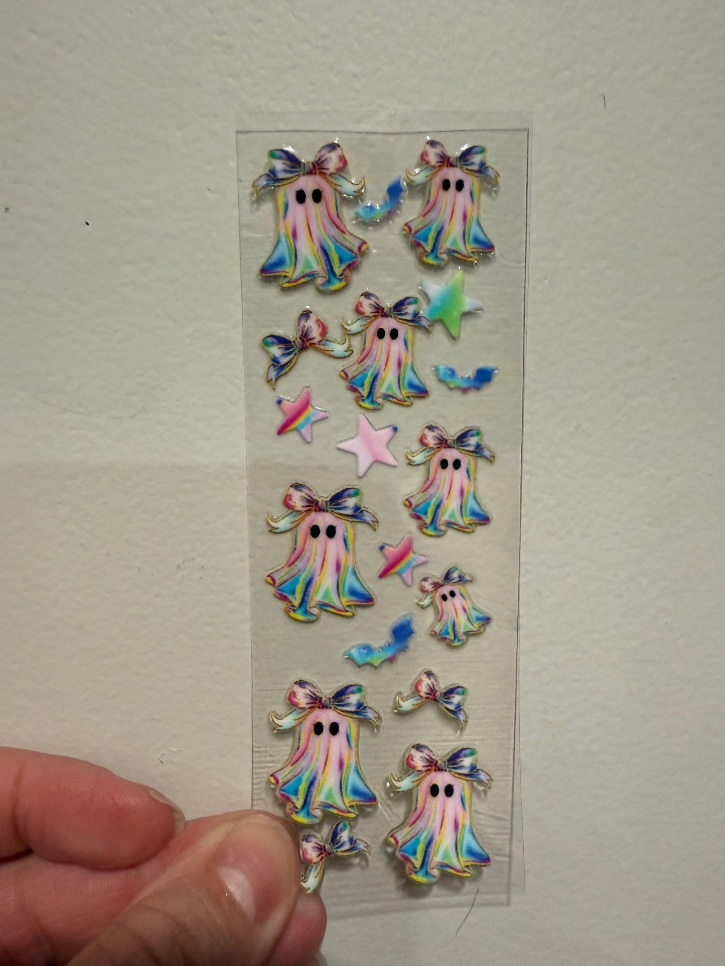 1P Rainbow Ghost Bow UV DTF Pen Wrap