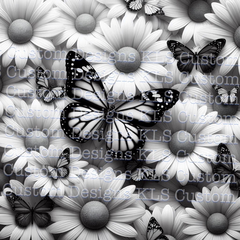 Monochromatic Butterfly 20 Oz Skinny Permanent Vinyl