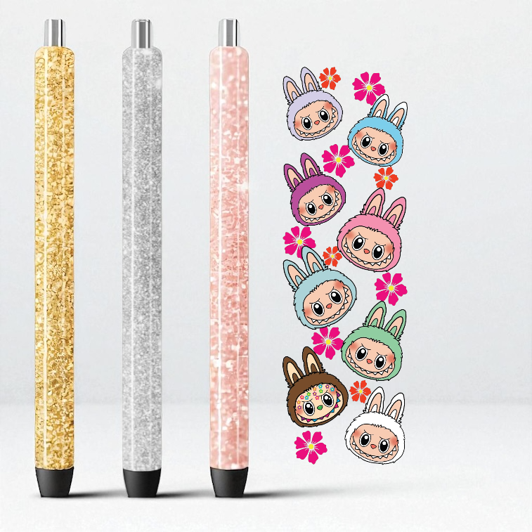 Lab Cartoon Characters UV DTF Pen Wrap