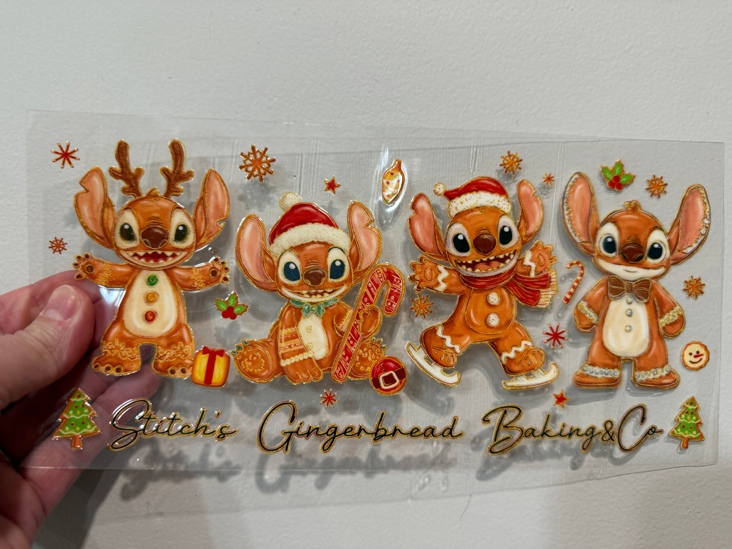 16P Christmas Alien Faux Gingerbread CookieUV DTF Wrap