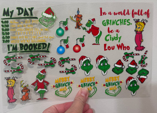 15P Christmas Grouchy Clip Sheet - This sheet is intended to be cut up and placed using your own creative style.