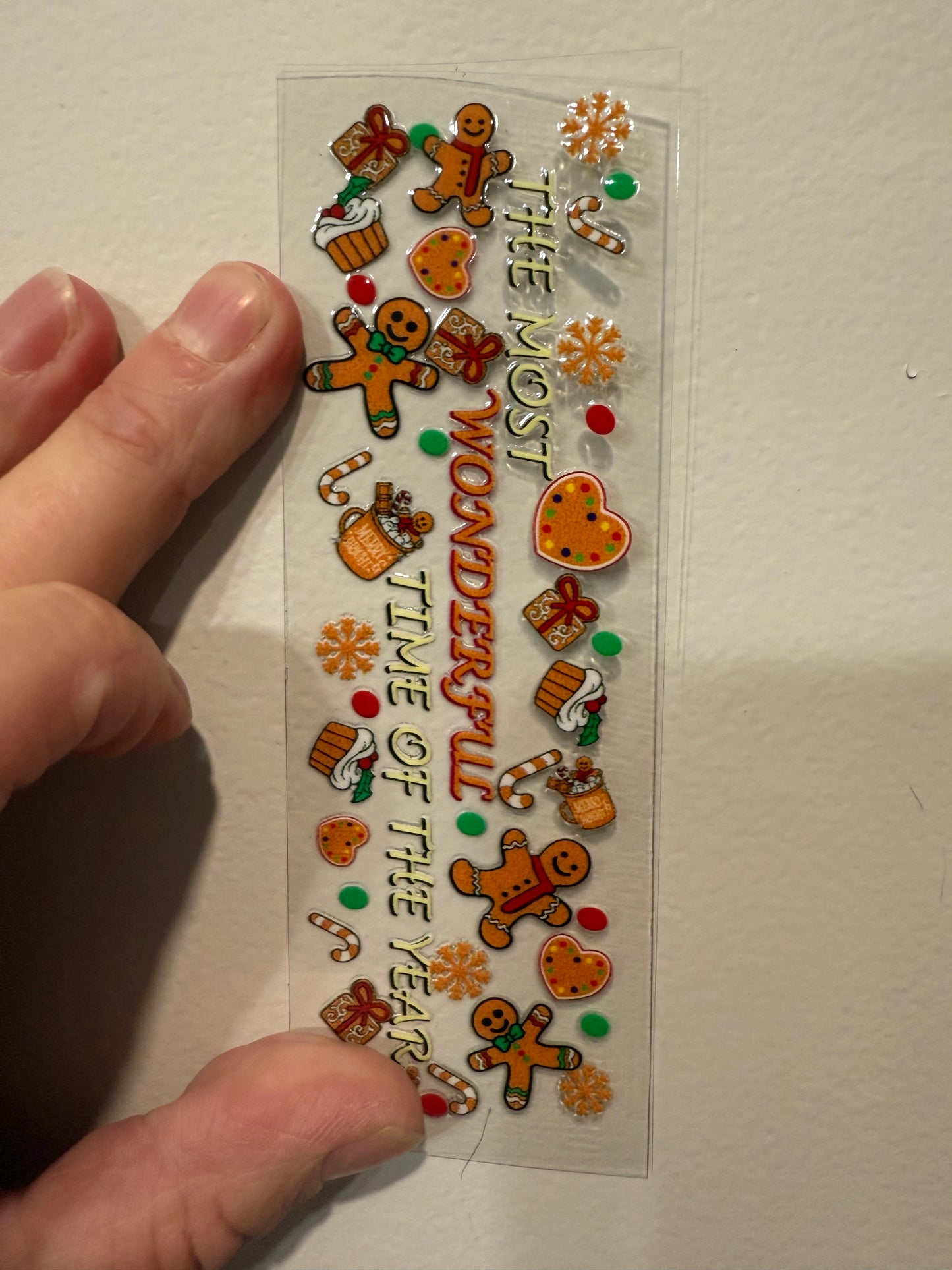 12B Most Wonderful Time Of The Year Gingerbread UV DTF Pen Wrap