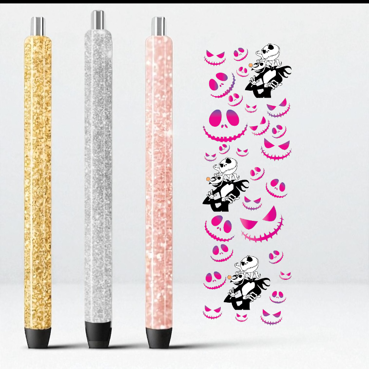 6Y Skeleton Faces UV DTF Pen Wrap