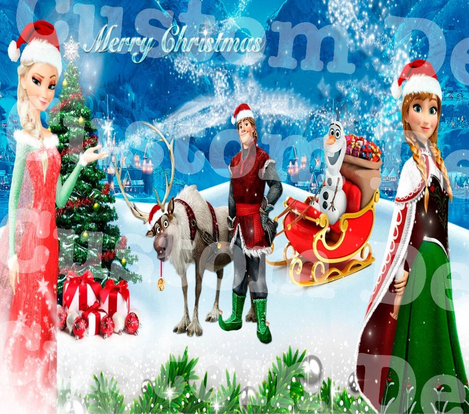 Merry Christmas Winter Ladies 20 Oz Skinny Permanent Vinyl