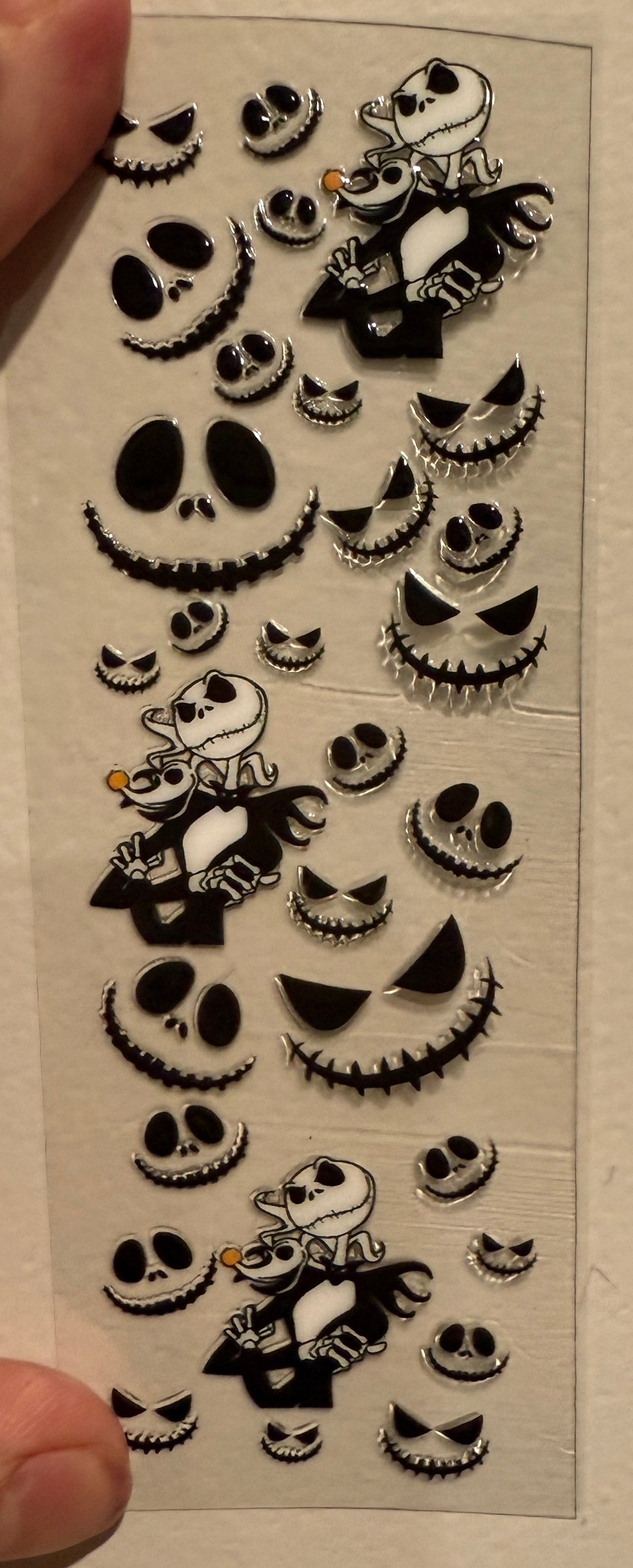 6Y Skeleton Faces UV DTF Pen Wrap