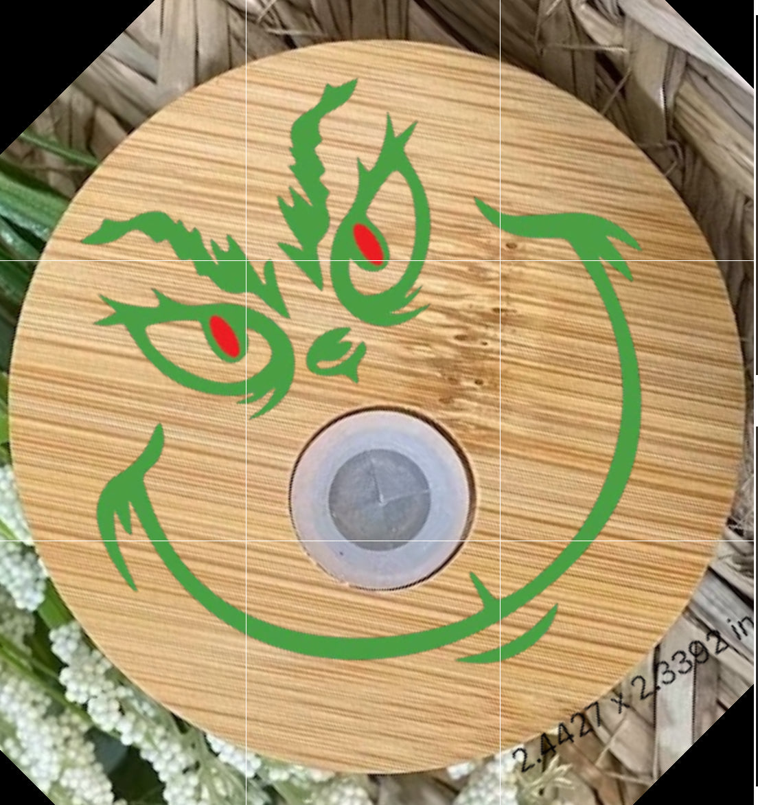 Christmas Green Face Cup Topper
