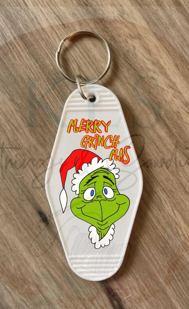 Keychain Merry Grouch Christmas UV DTF Decal