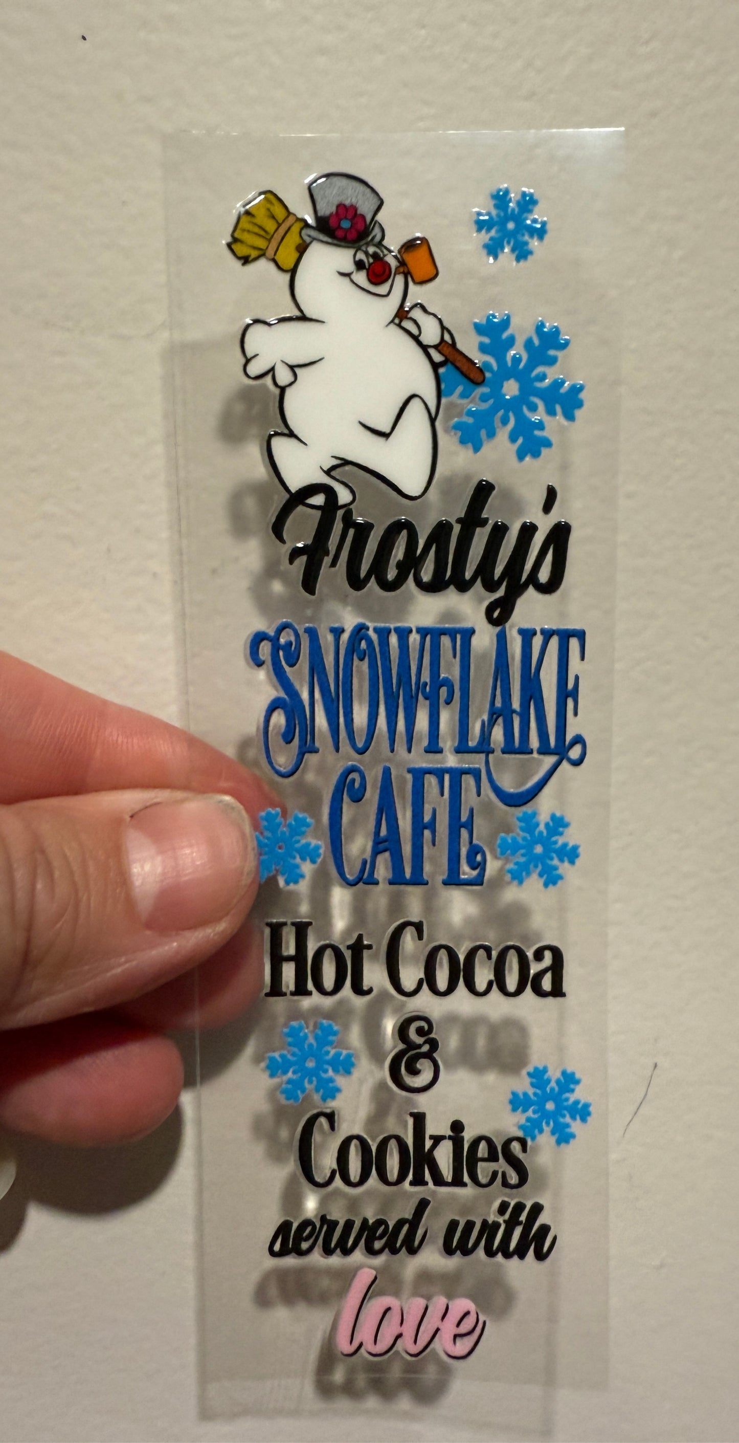 24P Snowflake Cafe Snowman UV DTF Pen Wrap