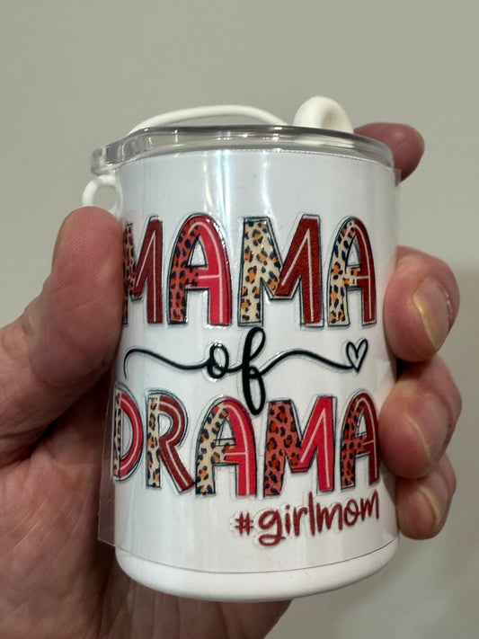 Shot glass Mama Of Drama #girlmom UV DTF Decal