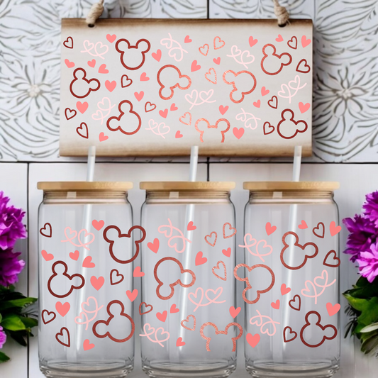 B2 Mouse Heads And Hearts UV DTF Wrap