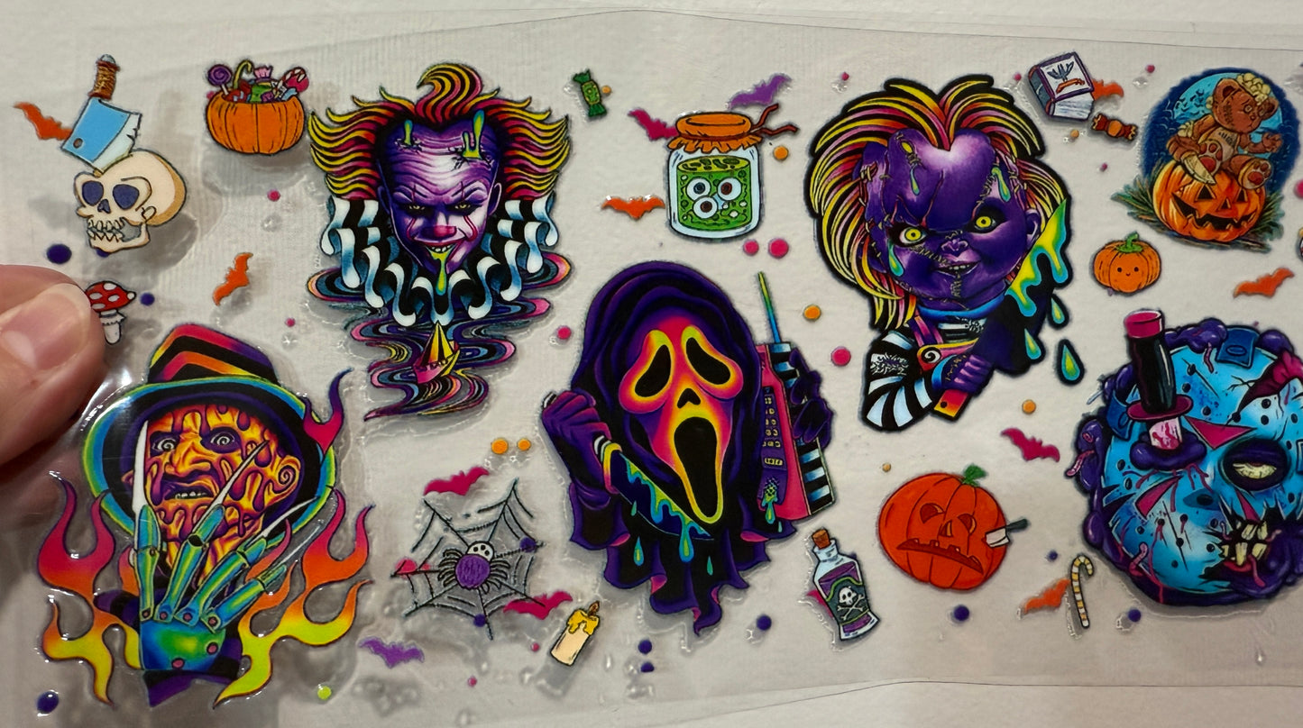 Y1 Neon Horror UV DTF Wrap