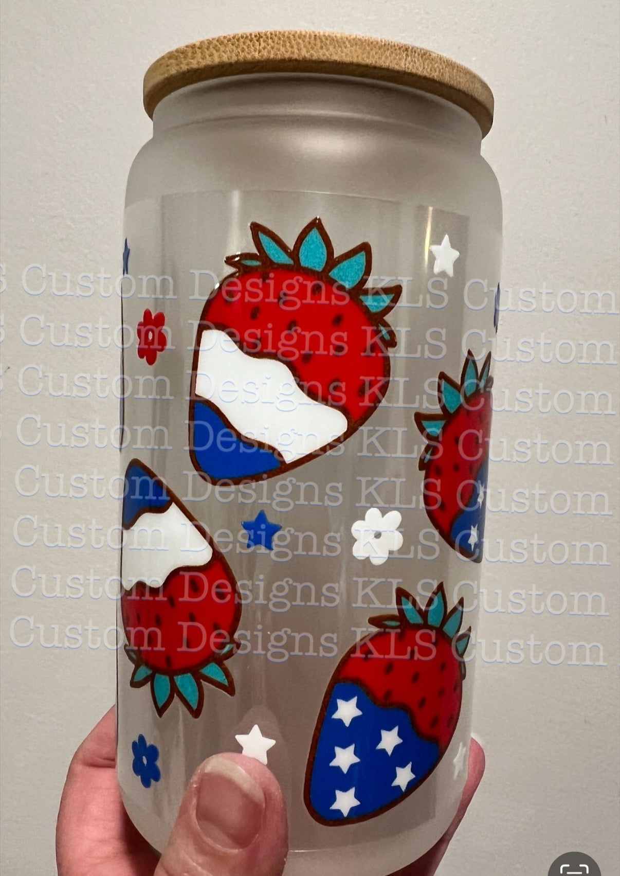 Y3 Patriotic Strawberries UV DTF Wrap