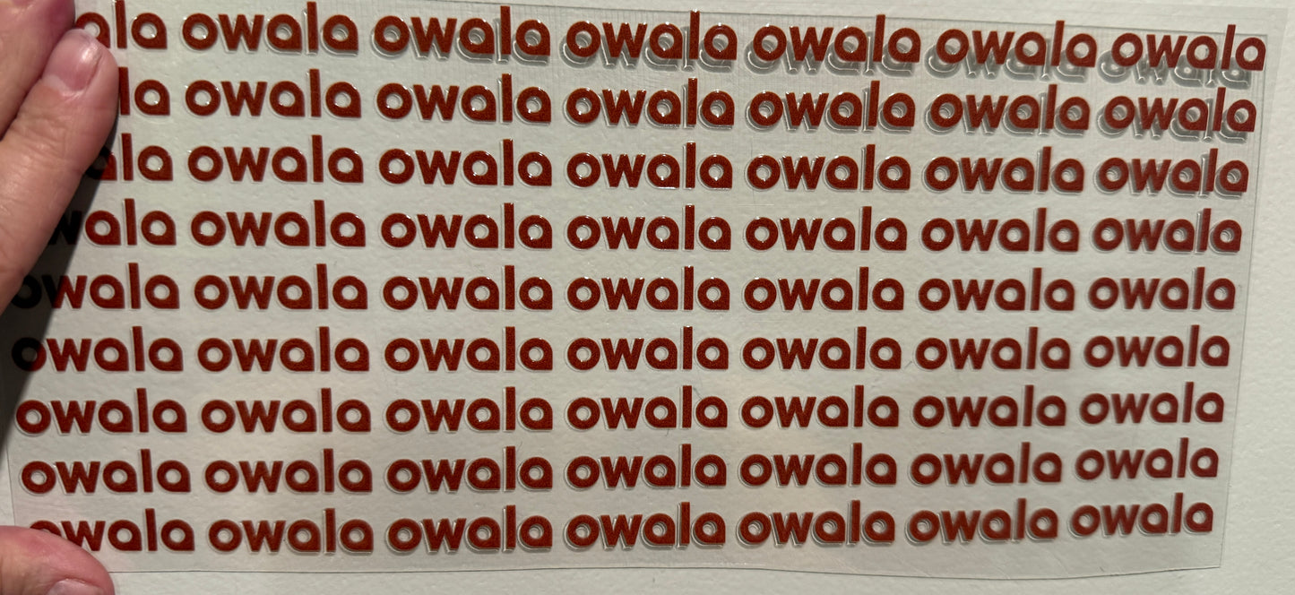 Y3 Ow Logo Clip Sheet - Two to Three days lead time.
