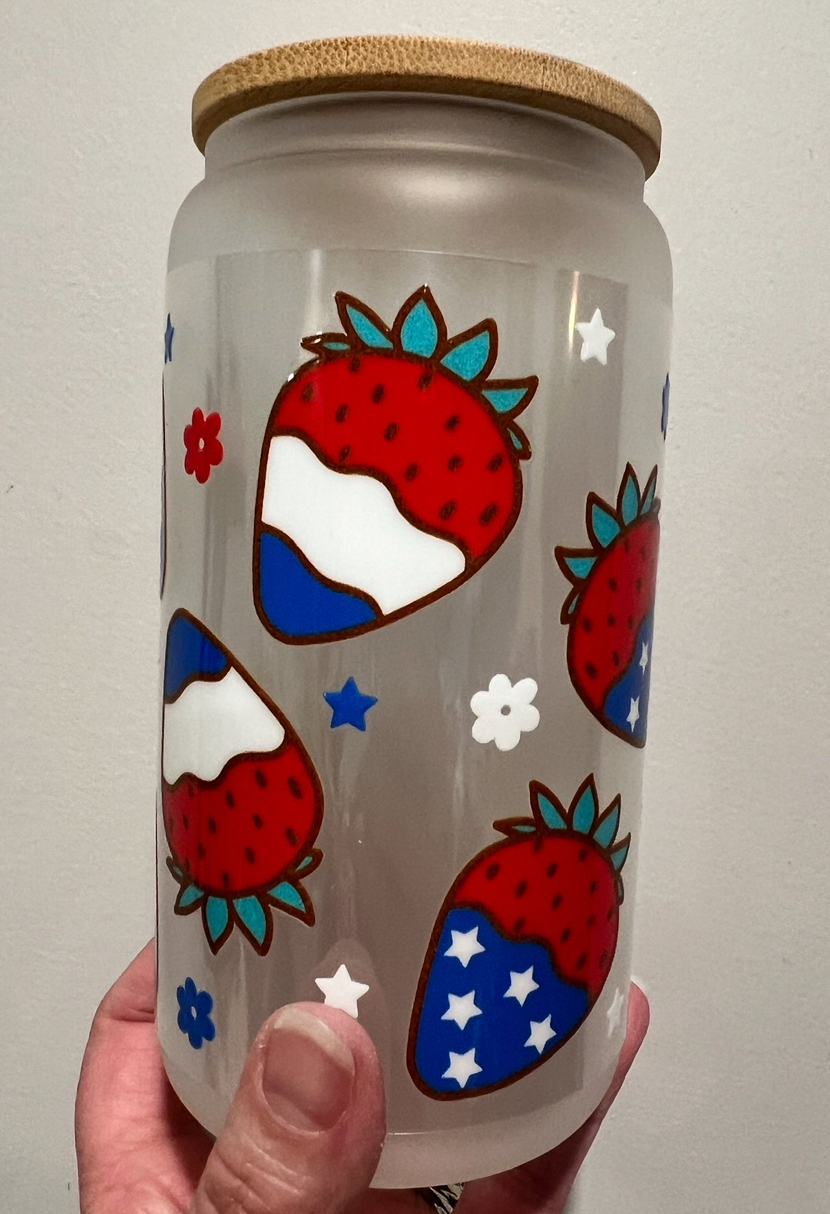 Y3 Patriotic Strawberries UV DTF Wrap